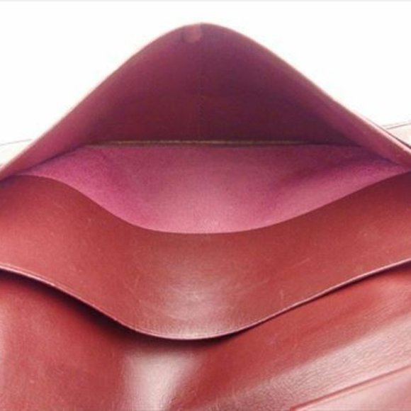 Cartier Wallet Purse Mastline Red Gold leather Woman unisex Authentic Used - Picture 9 of 9